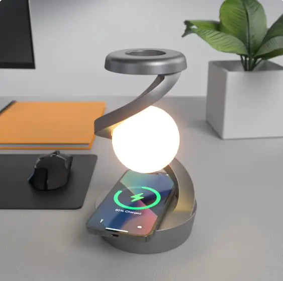 ChromaVortexLamp - Lamp En Draadloze Oplader Van Je Telefoon