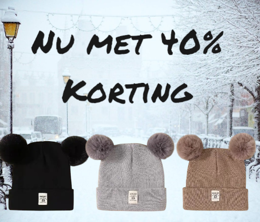 Winter Baby Mutsje - Met Schattige Pompon Oren