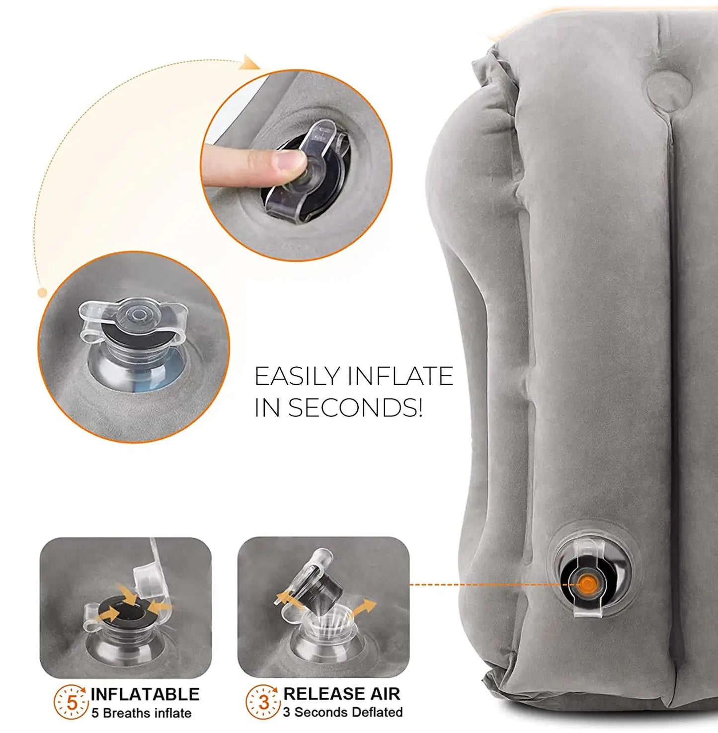 CloudRest - Opblaasbaar Reiskussen voor Ultieme Comfort