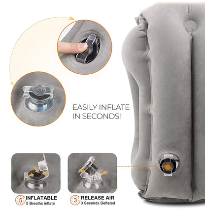 CloudRest - Opblaasbaar Reiskussen voor Ultieme Comfort