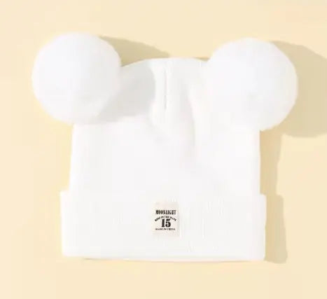 Winter Baby Mutsje - Met Schattige Pompon Oren