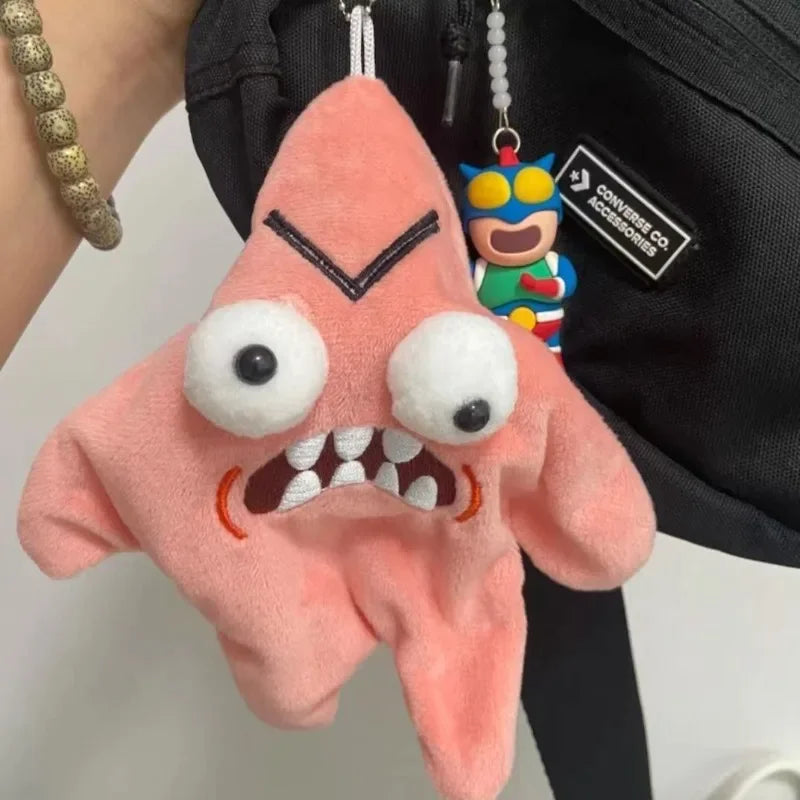 Angry Star Pluche Rugzakbedel - Leuke Cartoon Sleutelhanger voor Scholieren
